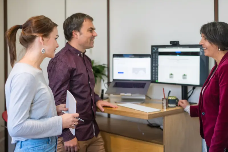 The Avoca Web Design team conducting a website review.