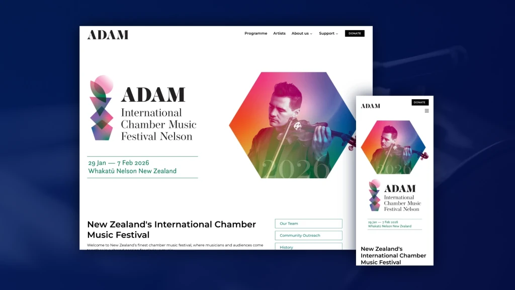Adam Chamber Music Festival - desktop screenshot.