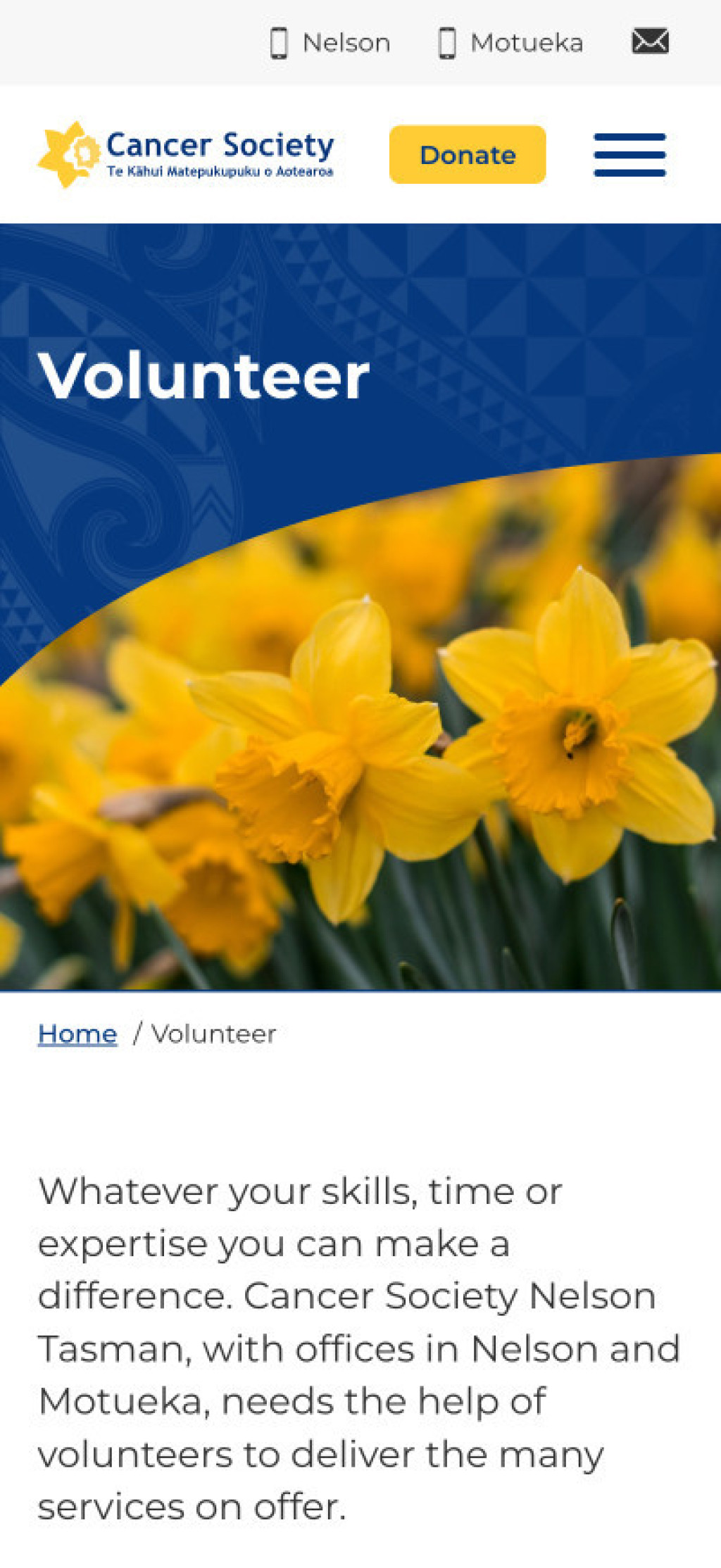 Cancer Society Nelson - mobile screenshot.